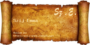 Szij Emma névjegykártya